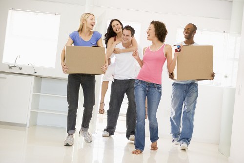 Student removals planning in Edgware with boxes and furniture ready for transport