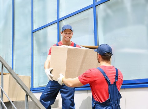 Local house removals team preparing for a move in Edgware