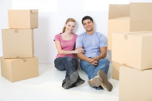 Loading furniture into a van for an Edgware collection