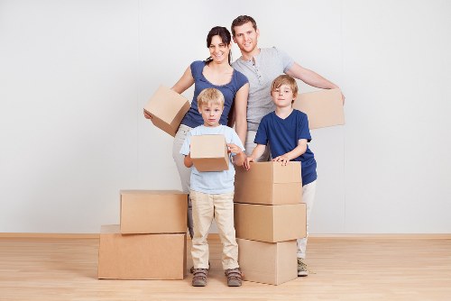 Commercial moving team handling office furniture near Edgware