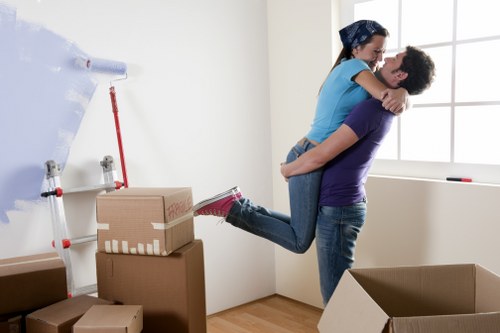 Loading and unloading household items during an Edgware move