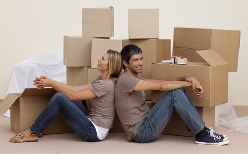 Local removal team handling student belongings for a move in Edgware