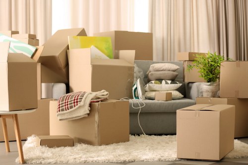 Student moving checklist and boxed belongings for a local Edgware removal service