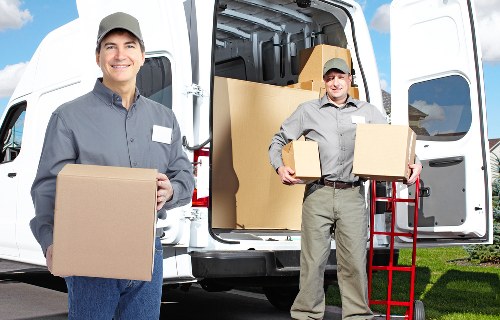 Local movers organising boxes for a residential relocation in Edgware