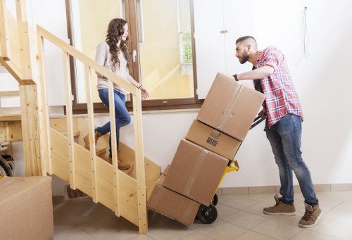 Flat removal with stair access support in Edgware
