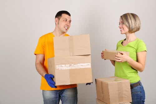 Commercial and residential moving items prepared for truck hire