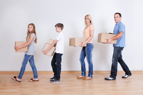 Man and van team handling a residential move in North West London
