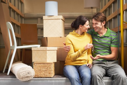 Professional movers handling a furniture move in Edgware